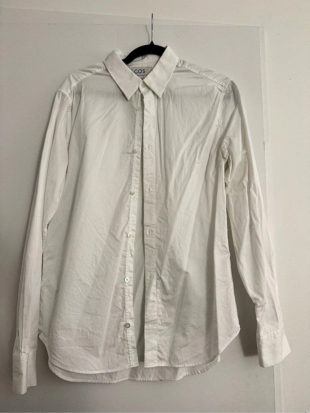 COS Classic Cotton Poplin Shirt White Button-Down